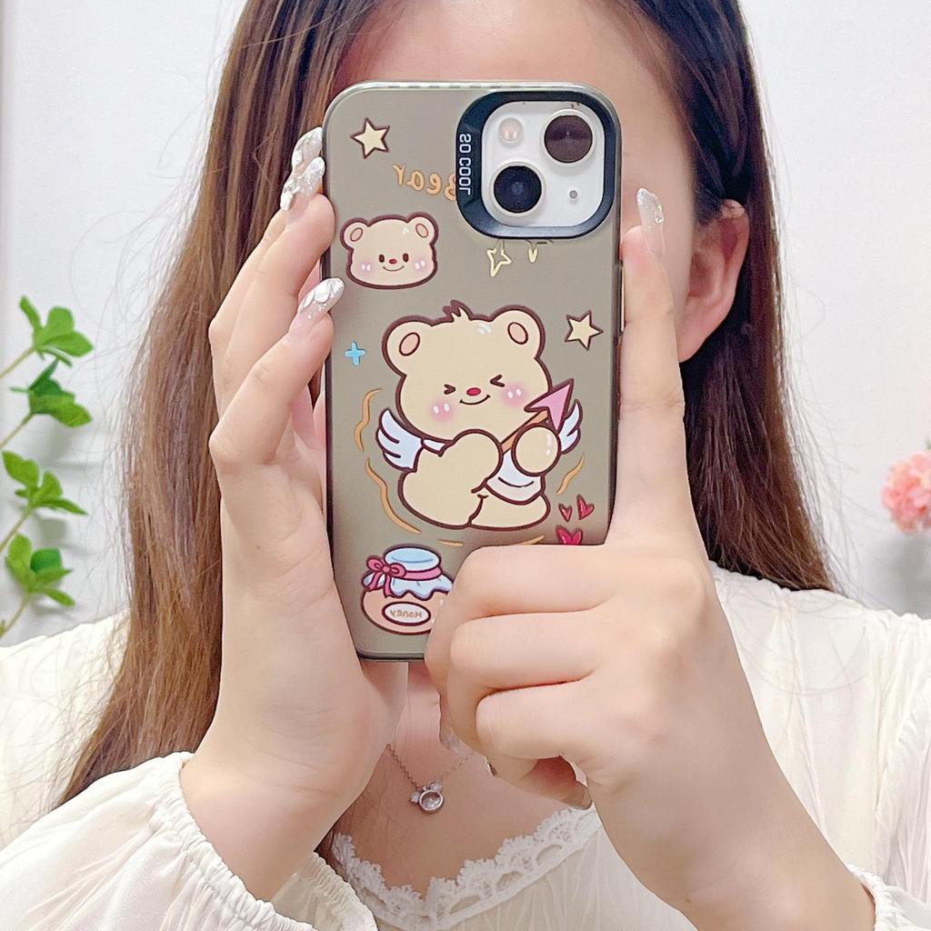 Силиконовый чехол с изображением медведя-купидона для Xiaomi Redmi Note 12 11 Samsung A54 A24 A14 Oppo A78 A58 A38 Tecno Spark 10 30C Funda Painted Cover Soft TPU Bumper