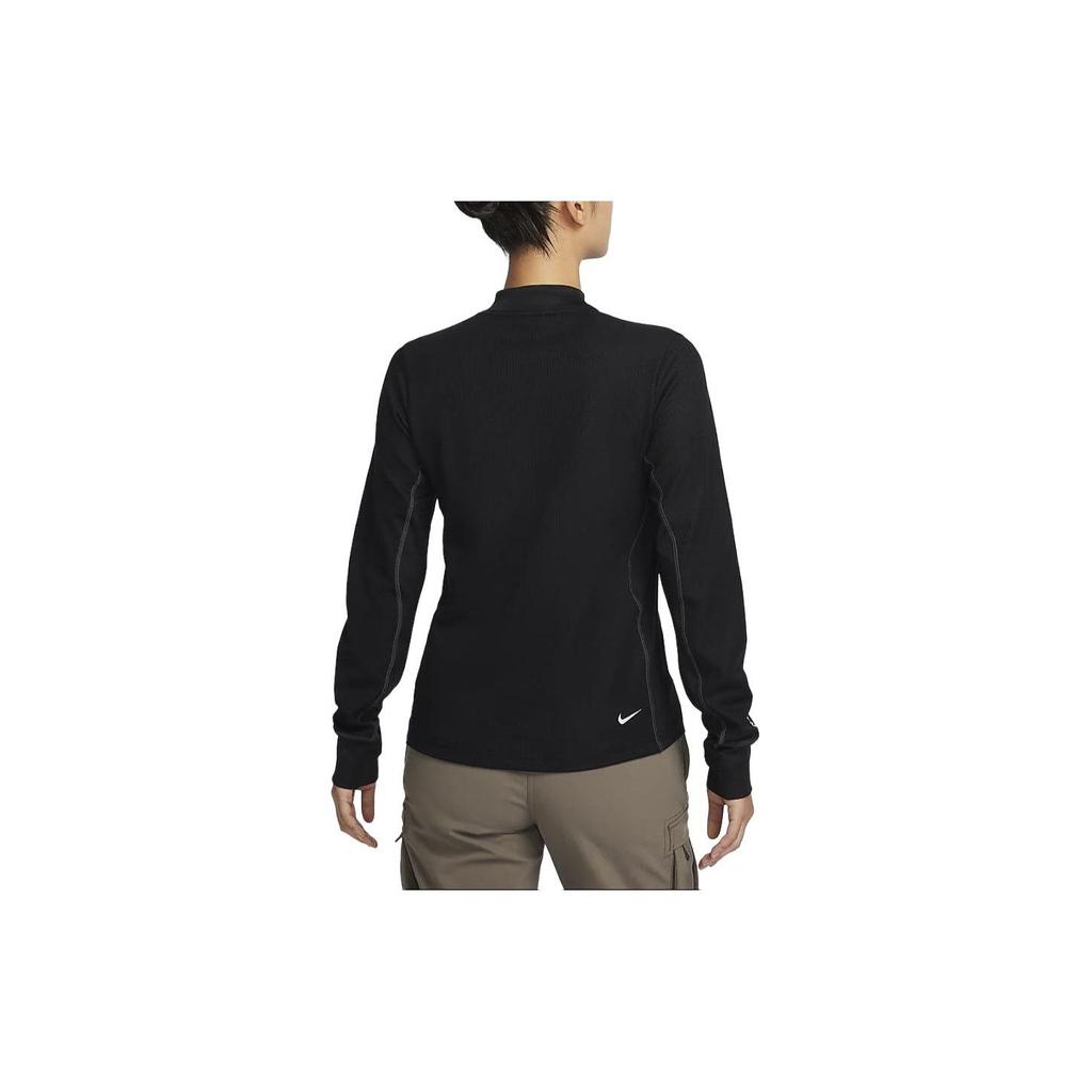 Nike ACG Dri-Fit Adv Goat Rocks Quick-Dry Outdoor Casual Long-Sleeve Mock Neck T-Shirt Women Tops Black FB8005-010
