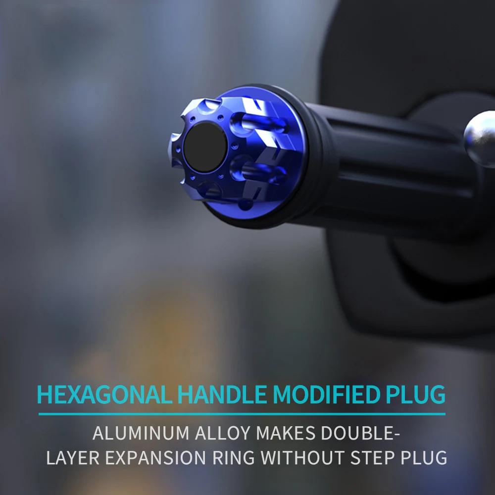 2 шт., алюминиевые ручки руля мотоцикла с ЧПУ, заглушки для руля, слайдеры для 16-18 мм, аксессуары для мотоцикла, универсальные