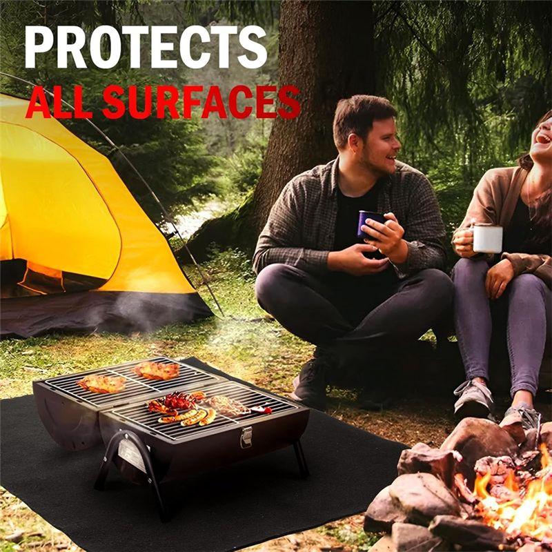 AEE2-Carbon Felt Welding Blanket Fireproof 2 Packs 12 X 27Inch 1800℉ High Temp Insulation Pad, Brazing Heat Shield Mat