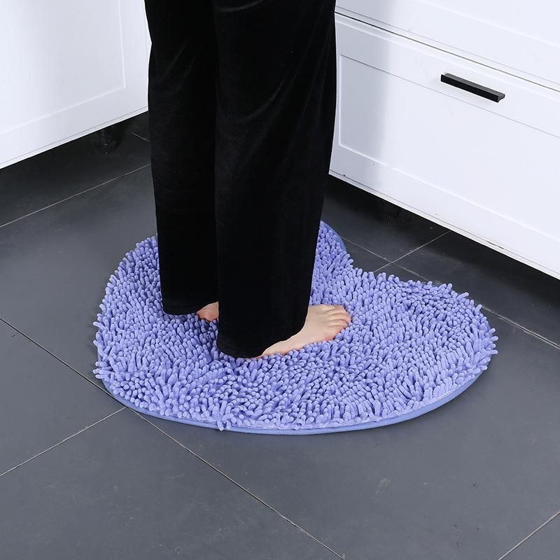 Heart-shaped Floor Mats 40x50cm Bathtub Absorbent Non-slip Mats Toilet Bathroom Wedding Carpet Household Products