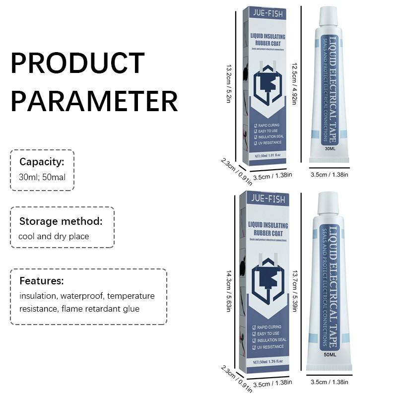 Жидкая изоляционная лента 30/50 мл, используемая для огнестойкой термоленты проводов и кабелей, водонепроницаемая, устойчивая к ультрафиолетовому излучению