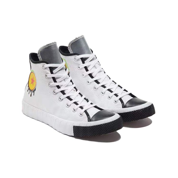 Converse Поп-арт Unt1tl3d Высокие парусиновые кеды Унисекс Кеды Белый Черный Желтый 171734C