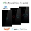1/2/3/4-клавишный умный сенсорный выключатель TUYA WiFi 40A, настенная кнопка, дистанционное управление через приложение, голосовое управление, таймер, работает с Alexa, Alice, Google Home
