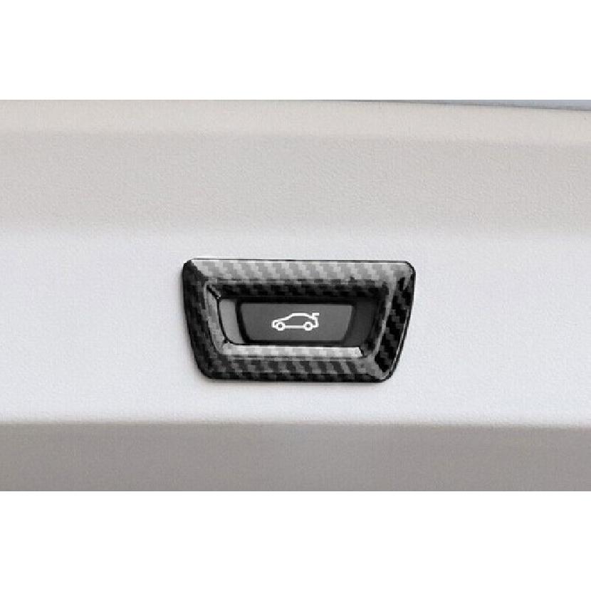 For BMW X3 G01 X4 G02 2018-21 ABS Carbon Fiber Tailgate Button Switch Cover Trim