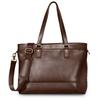 Borchitto Tote Bag Genuine Leather Cowhide Business Bag Large Capacity 2way 3 Layer B4 PC Men's (01.Brown)