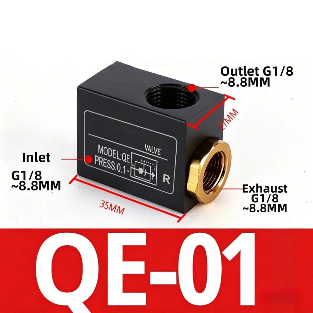 Quick Release For Exhaust Valve for Pneumatic Systems QE01 QE02 QE03 QE04 Cylinder Compatibility 18 14 38 12 BSPT Thread