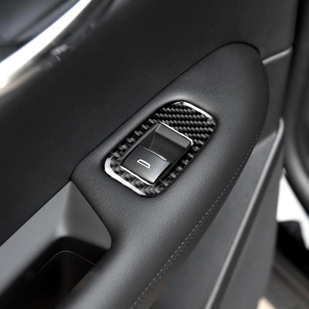 Для Cadillac XT5 2016-2019 гг. Карбоновая накладка на рамку переключателя стеклоподъемника двери автомобиля, наклейка для автомобиля, 4 шт., аксессуары для стайлинга автомобиля