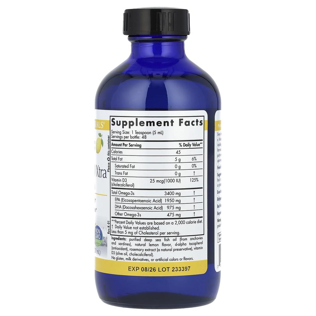 Nordic Naturals, ProOmega-D Xtra, Lemon, 8 fl oz (237 ml)