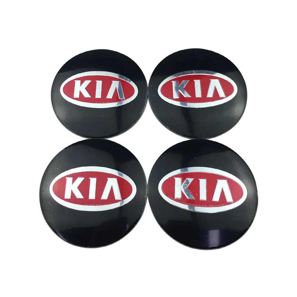 AABJA1 4pcs Car Wheel Center Hub Sticker Decal for KIA K3 K5 Sorento Ceed Picanto Forte Optima Stinger Sportage R Rio Soul Accessories