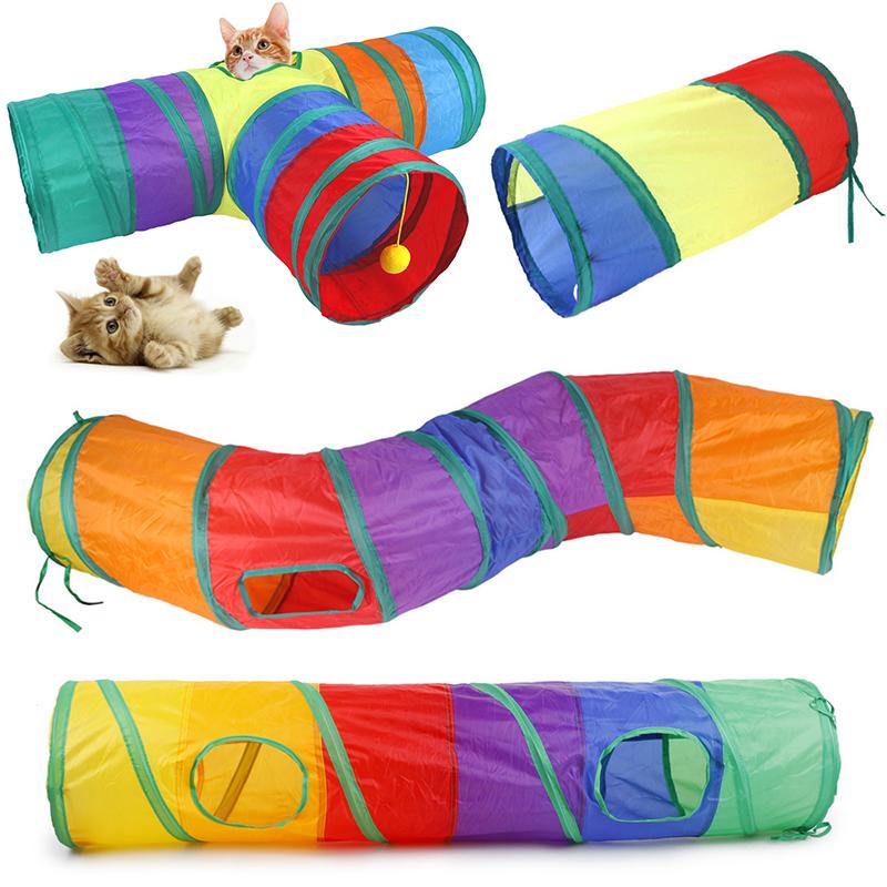 Складной туннель для кошек Andy, игрушки для кошек, котенок, дрессировка домашних животных, интерактивная забавная игрушка, туннель, скучный для щенка, котенка, кролика, игровой туннель, трубка