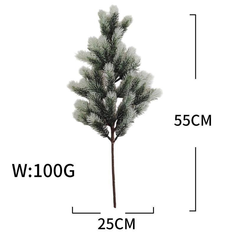 Искусственные ветки сосновых иголок Рождественские поддельные заснеженные сосновые пики Веточки Зимние спреи Зелень Стебли для рождественской елки Гирлянды Декор