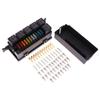 12V Auto 11 Way Fuse Relay Control Fuse Box Block With 4 Pin Relay And Fuses For Automotive Car Marine Truck Trailer Boat