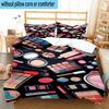 Hair Styling Essentials 3pcs Bedding,Including 1pc Duvet Cover And 2pcs Pillowcases Perfect for Christmas,Ideal for Bedroom, Dormitory