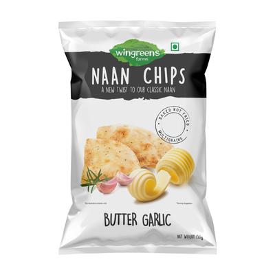 Чесночные чипсы (150 г), Butter Garlic Naan Chips,  Wingreens Farms