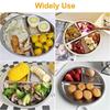 Reusable Divided Dinner Plates Unbreakable 3 Compartment Food Tray Portion Control Plate  Lunch