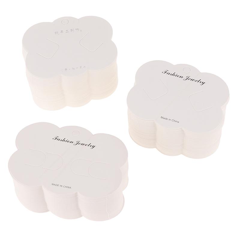 100Pcs Cute Headband Hair Clips Jewelry Display Card Blank Kraft Paper Card Hairclip Price Tag Hairpin Packaging Cardboard Holde