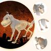 Halloween Dog Skeleton Decoration 15x3.1x9.8inch Learning Tool for Haunted Houses Lightweight Animal