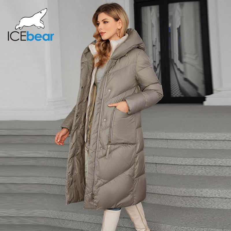 Женская теплая мягкая куртка-пуховик с большим карманом на молнии, женская утепленная куртка-парка