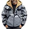 Men's Winter Camouflage Print Jacket Men's Casual Trend Zipper Hooded Jacket