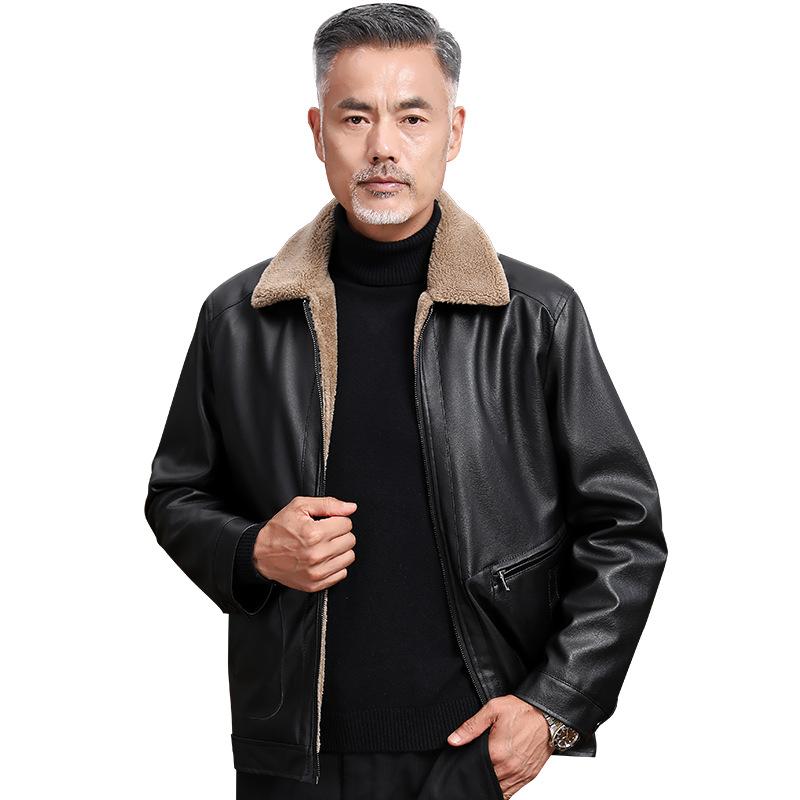 Мужская куртка для активного отдыха, ветрозащитная, зимняя, плюшевая, толстая, плюшевая, воротник, куртка из искусственной кожи