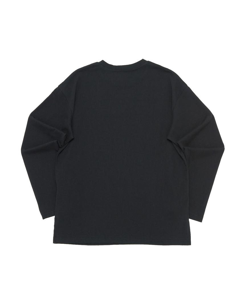 A NOTHING Lettering Drop-Shoulder Tee (Black)
