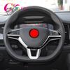 Car Steering Wheel Decoration Cover Trim Fit for Skoda Kodiaq Octavia A7 Rapid Yeti Superb Accessories ABS Chrome Car