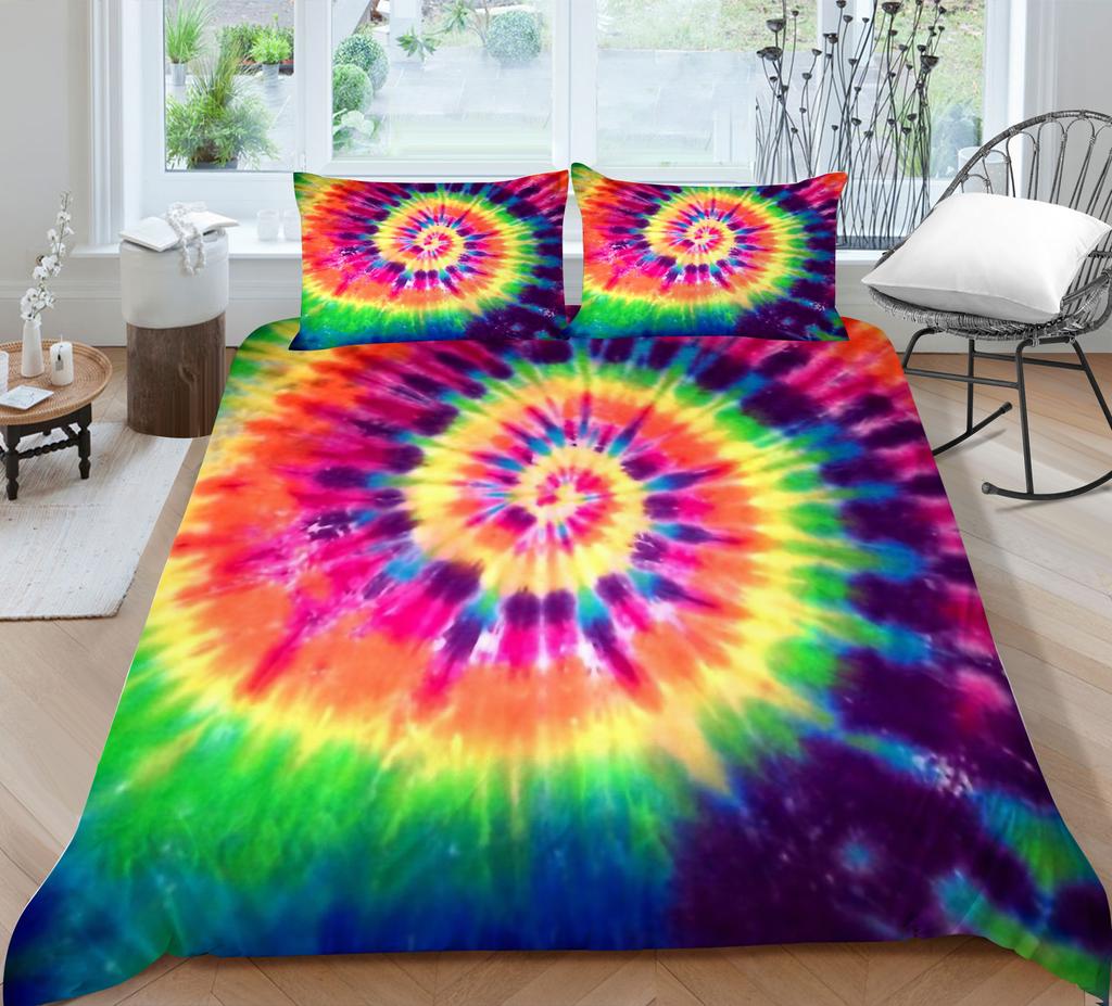 3D Luxury Bedding Set Colorful Printed Quilt Cover and Pillow Case 2/3 Pieces AU240 * 270 Oversized Bedding