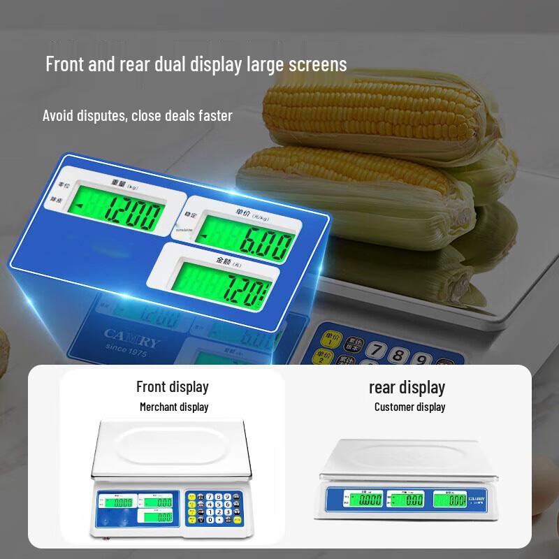 Deli 30 кг Коммерческие цифровые платформенные весы (Китайская версия)