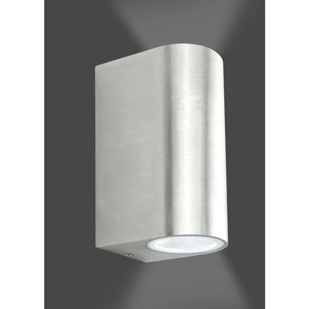 Kinkiet Ogrodowy Zewnętrzny Elewacyjny Boston 2Xgu10 Ip44 Inox Goldlux