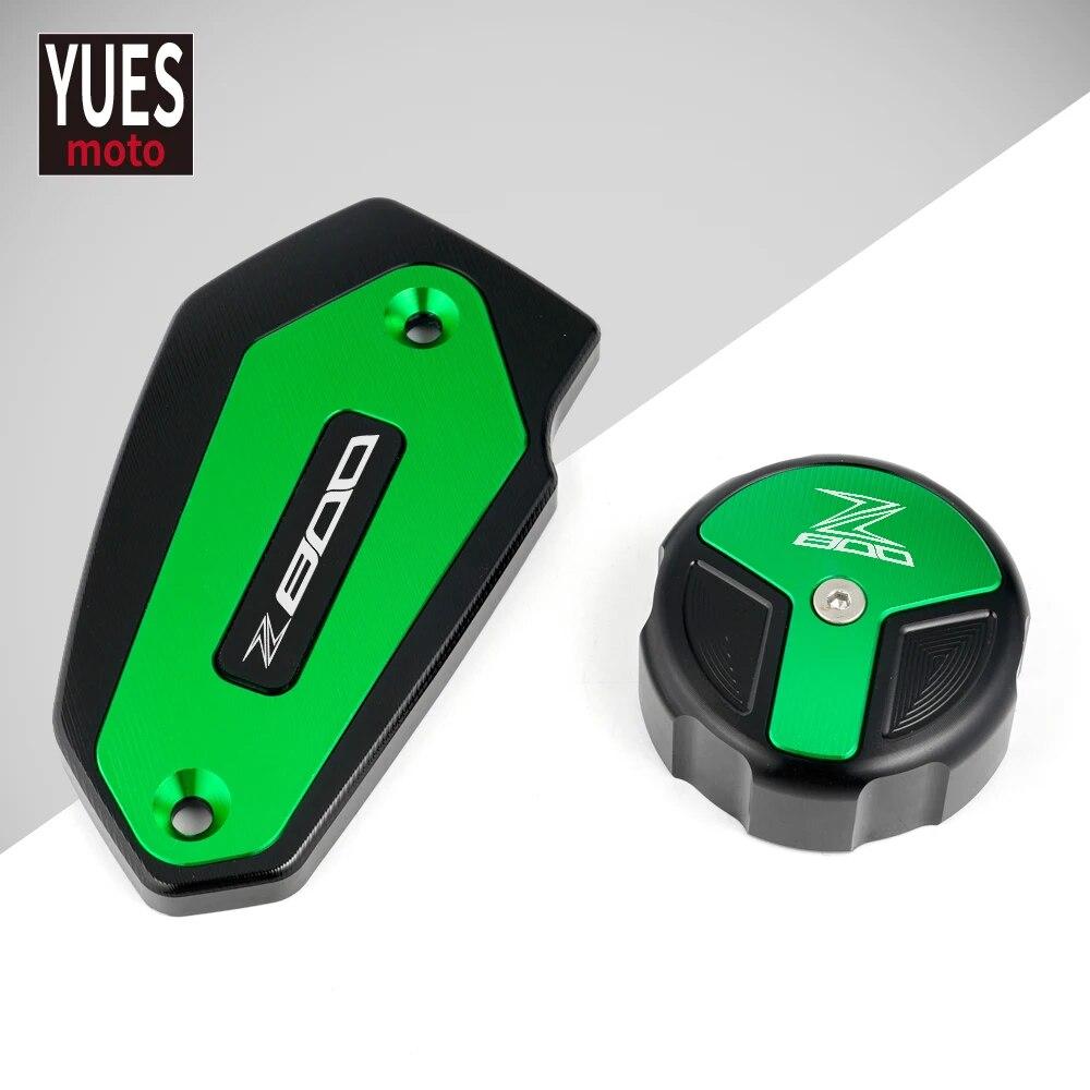 Motorcycle Accessories CNC Front & Rear Brake Fluid Cylinder Master Reservoir Cover Cap For KAWASAKI Z800 2013 2014 2015 2016