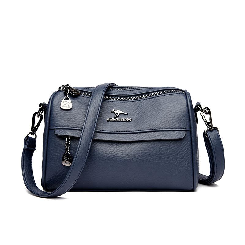 Новая женская сумка большой вместимости из мягкой кожи, простая повседневная сумка-мессенджер на плечо большой вместимости