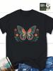 Unisex Heavyweight Crew Neck Short Sleeve Graphic Tshirt 100 Cotton Floral Butterfly Print Soft Casual Tops All Season Multicolors