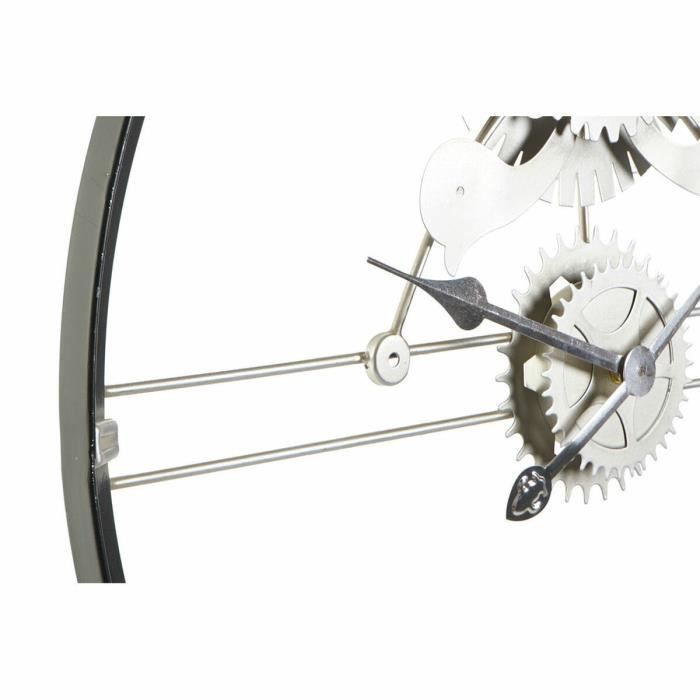 Horloge murale - Élégance - Argenté doré - Fer - 60 x 5 x 60 cm - Design innovant