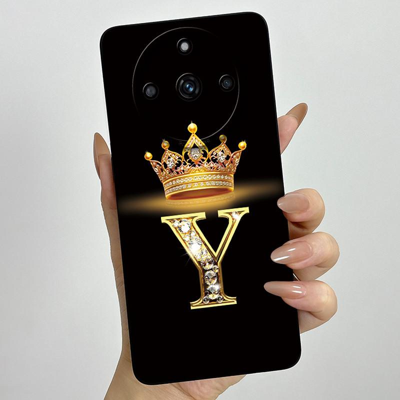 Для Realme 11 Pro Plus 5G Модный чехол для телефона с начальной буквой для пары, для Realme 11Pro 11 Pro+ Мягкий силиконовый защитный чехол для объектива