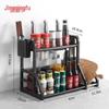 Multi-functional 2-Tier Kitchen Organizer Rack