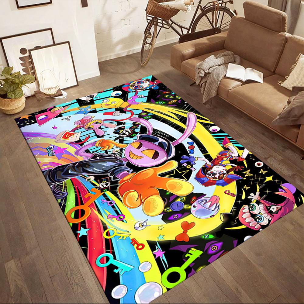 Digital Circus Carpet Perfect for Foyer Study room Hallway Game Room Anti-slip Rug Office home decor Birthday/Christmas Gift
