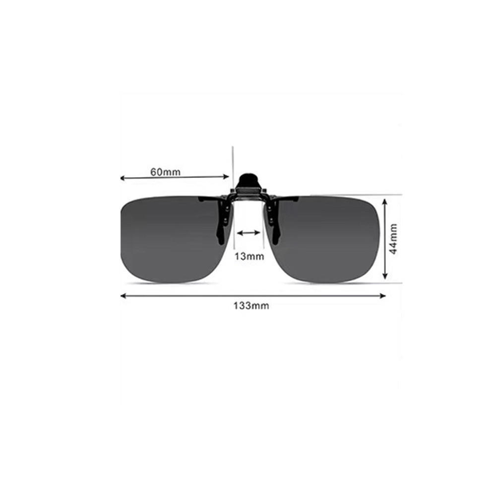 Men Polarized Sunglasses Clip Can Be Flipped Up Myopia Glasses Clip Anti-UV400 Night Driving Fishing Glasses Accessory