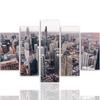 Feeby Five piece picture canvas print, Chicago skyscrapers