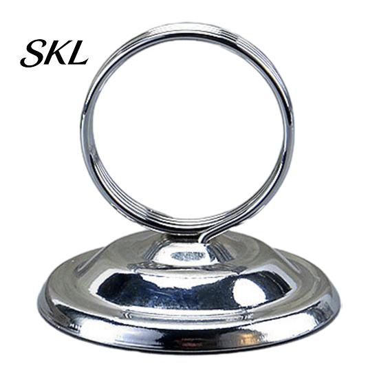 Solid Wood Table Accessory Number Holder, Metal Place Card Foodservice Split-Ring Style Weighted Holder Menu Stand for Photos, Memo, Notes,