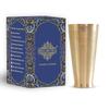 Brass Lassi Glass with Embossed Design, Drinkware & Serveware for Lassi, Milk, and Water, Height-8" Inches, Volume-1100 Ml