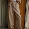 GMXIA Cotton Linen Trousers Summer New Female Temperament Commuter Straight Casual Dragging Trousers Cotton Linen Trousers