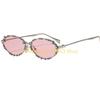 49MD Elegant Sunglasses Stylish Crystal Studded Metal Frame for Teens Birthday Party