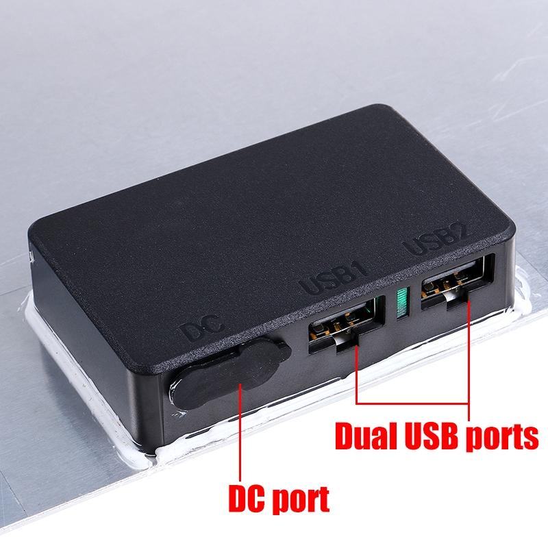 Солнечная панель 50 Вт Автомобильное зарядное устройство Двойные USB-порты Зарядное устройство для улицы Питание с USB-кабелем