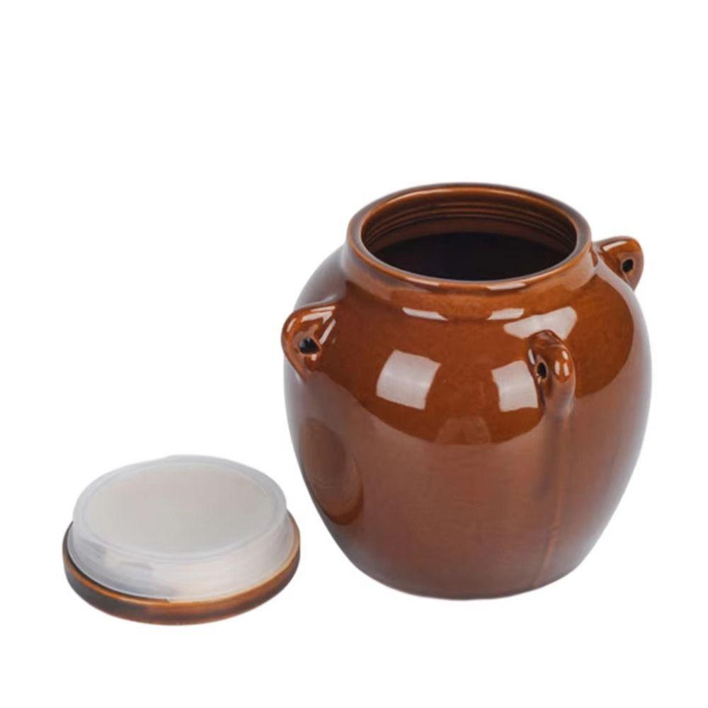Ceramic /Mason Lid Ceramic Pickle Jar Sealed Pickels Making Containers Sauerkraut Crock Home