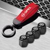 Keychain Rings 4pcs Car Metal Wheel Tire Valve Cover Stem Caps For Opel Astra G H J K F Corsa D Zafira B Insignia n133 Mokka Regal