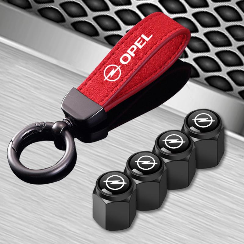 Keychain Rings 4pcs Car Metal Wheel Tire Valve Cover Stem Caps For Opel Astra G H J K F Corsa D Zafira B Insignia n133 Mokka Regal