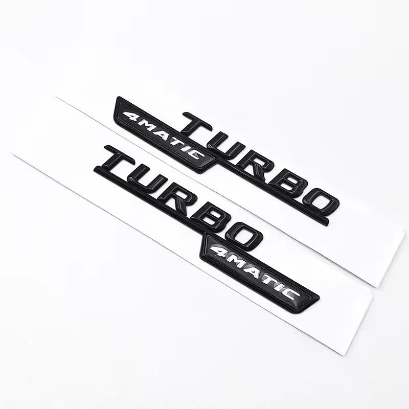 3D ABS Black CLA45 Logo TURBO 4MATIC Badge Car Rear Star Sticker Trunk AMG Emblem For Mercedes Benz CLA 45 AMG W117 Accessories