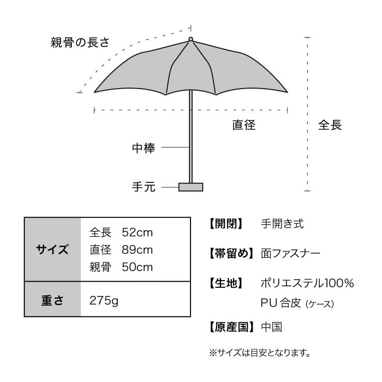 Sunshade Noble Basic Mini Beige UV Sunny and Rainy Folding Tote [2025] Wpc. 100% Shading/100% Protection/UPF50+/Heat Protection/For Days Umbrella,