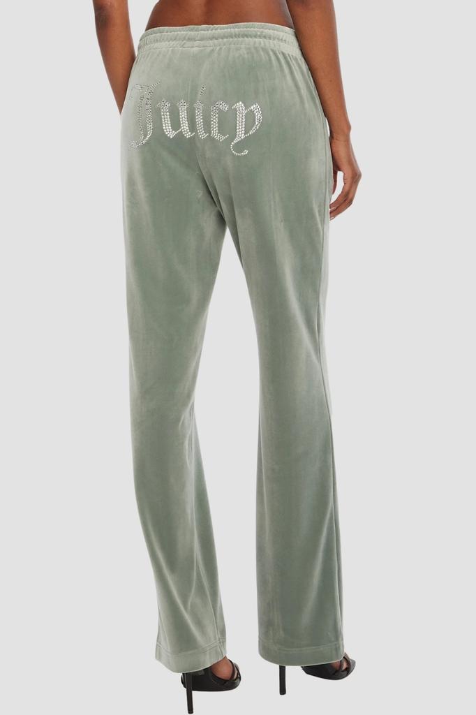 Juicy Couture Zielone Damskie Spodnie Z Cyrkoniami Tina S